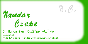 nandor csepe business card